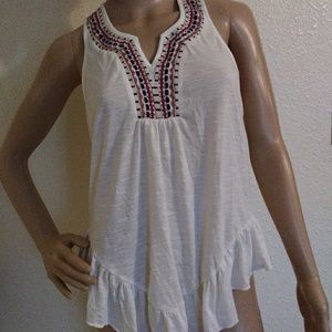 Almost Famous Nwt Boho Peplum Tank